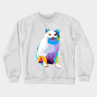 Polite Cat Meme Pop Art Crewneck Sweatshirt